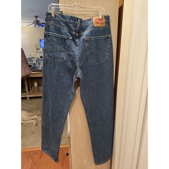 Levis 550 Relaxed Fit Tapered Leg Blue Denim Jeans Mens 36x34 Medium Wash - Picture 2 of 7